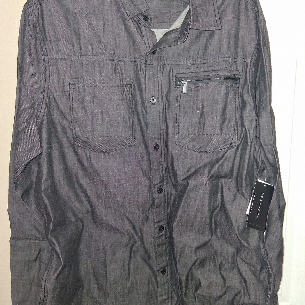 Sean John Charcoal Button-Up Shirt
